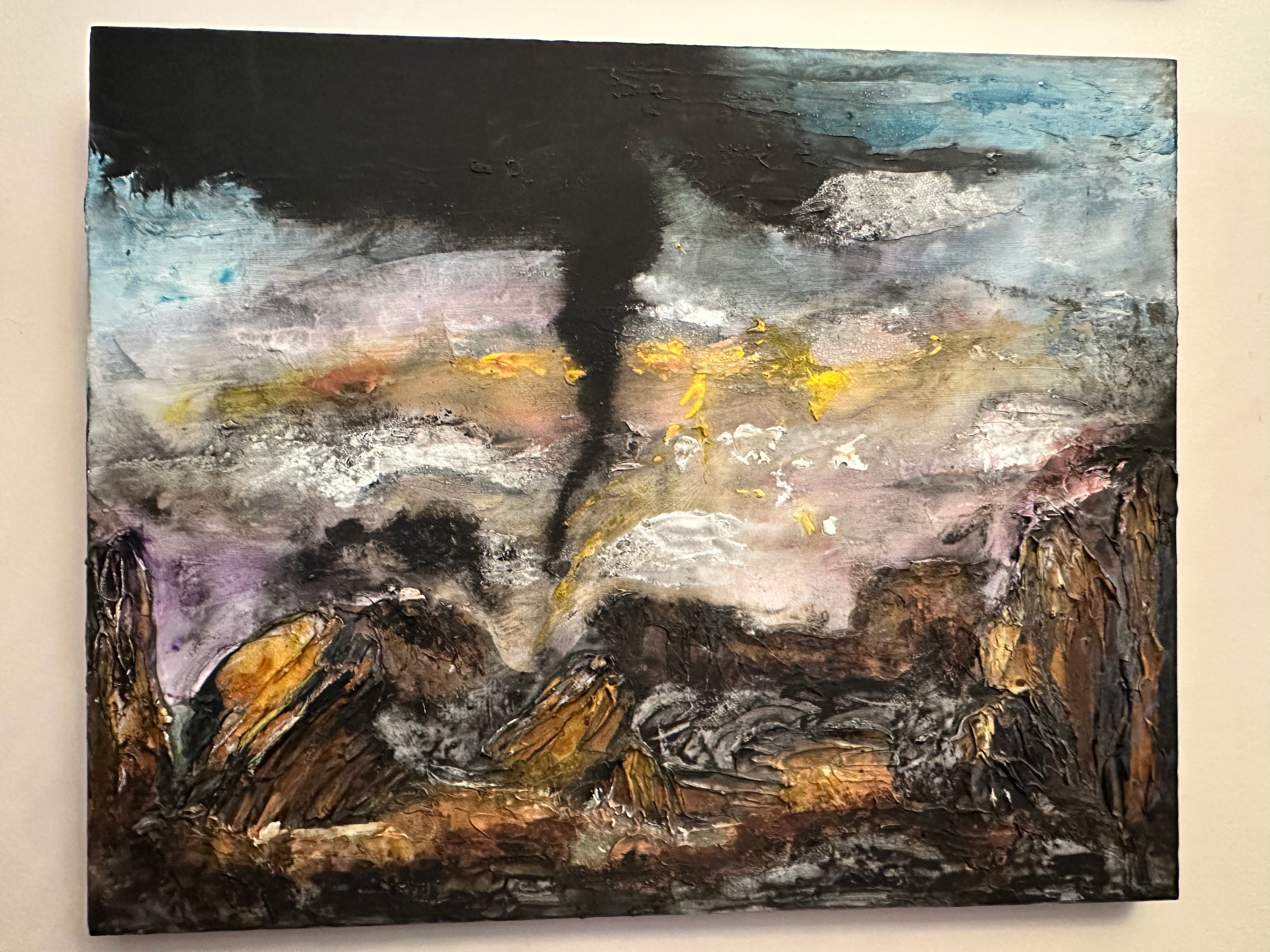 Shadow Tornado — Original Textured Fine Art Painting