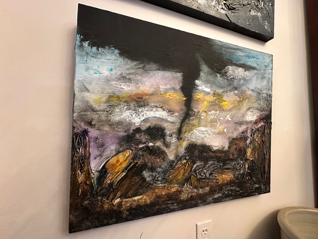 Shadow Tornado — Original Textured Fine Art Painting