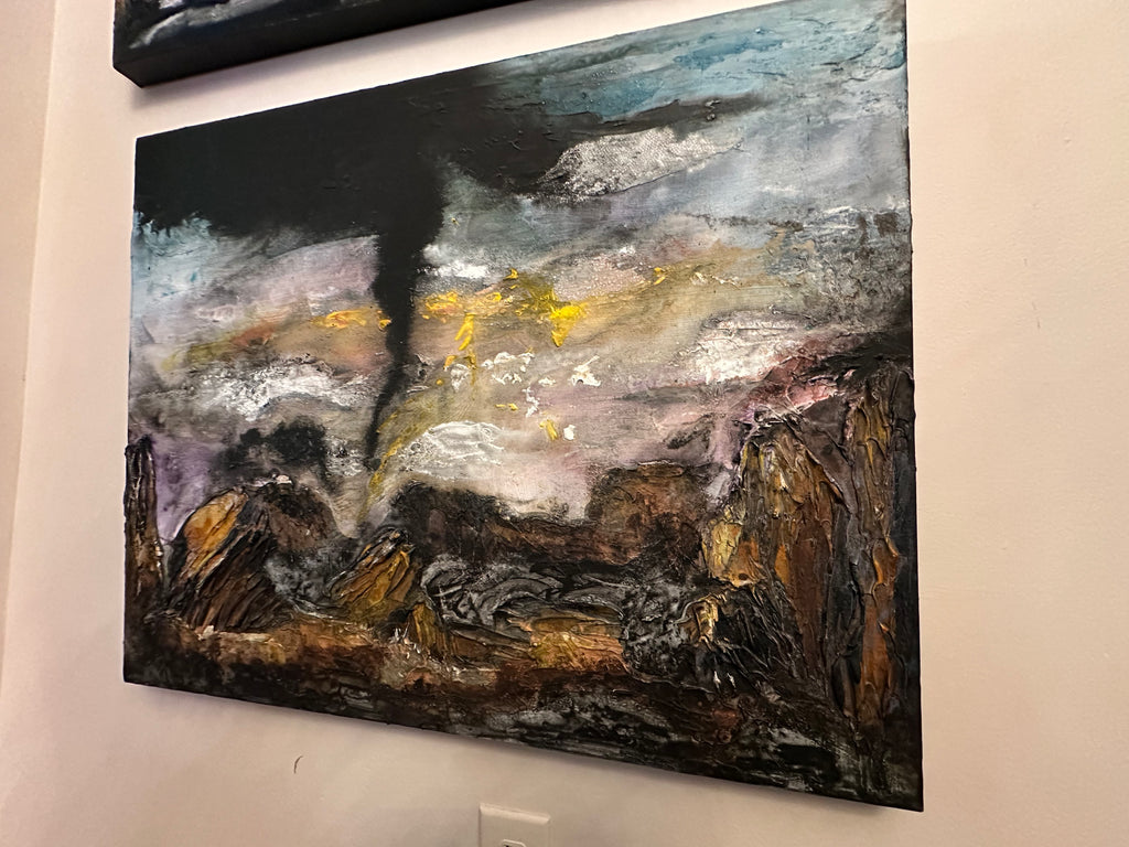 Shadow Tornado — Original Textured Fine Art Painting
