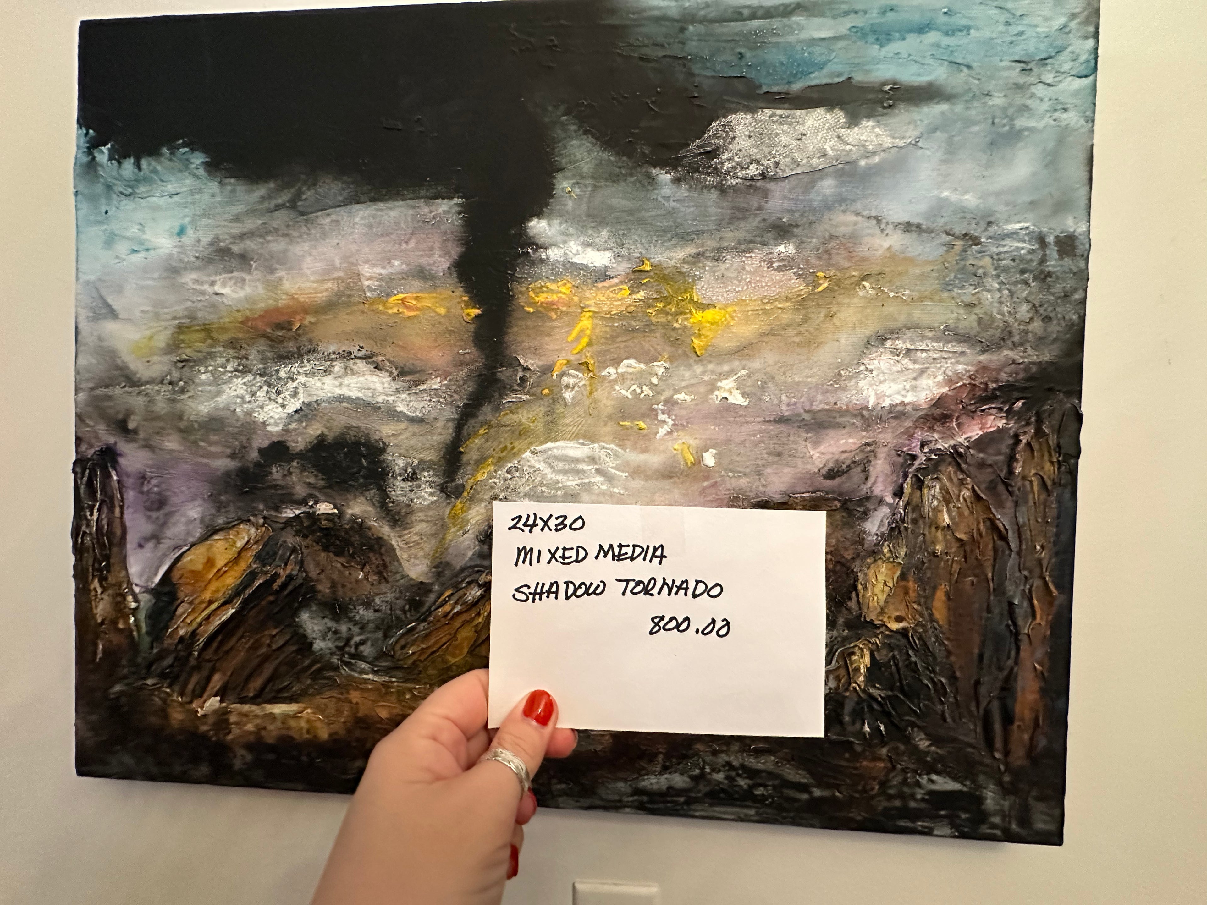 Shadow Tornado — Original Textured Fine Art Painting