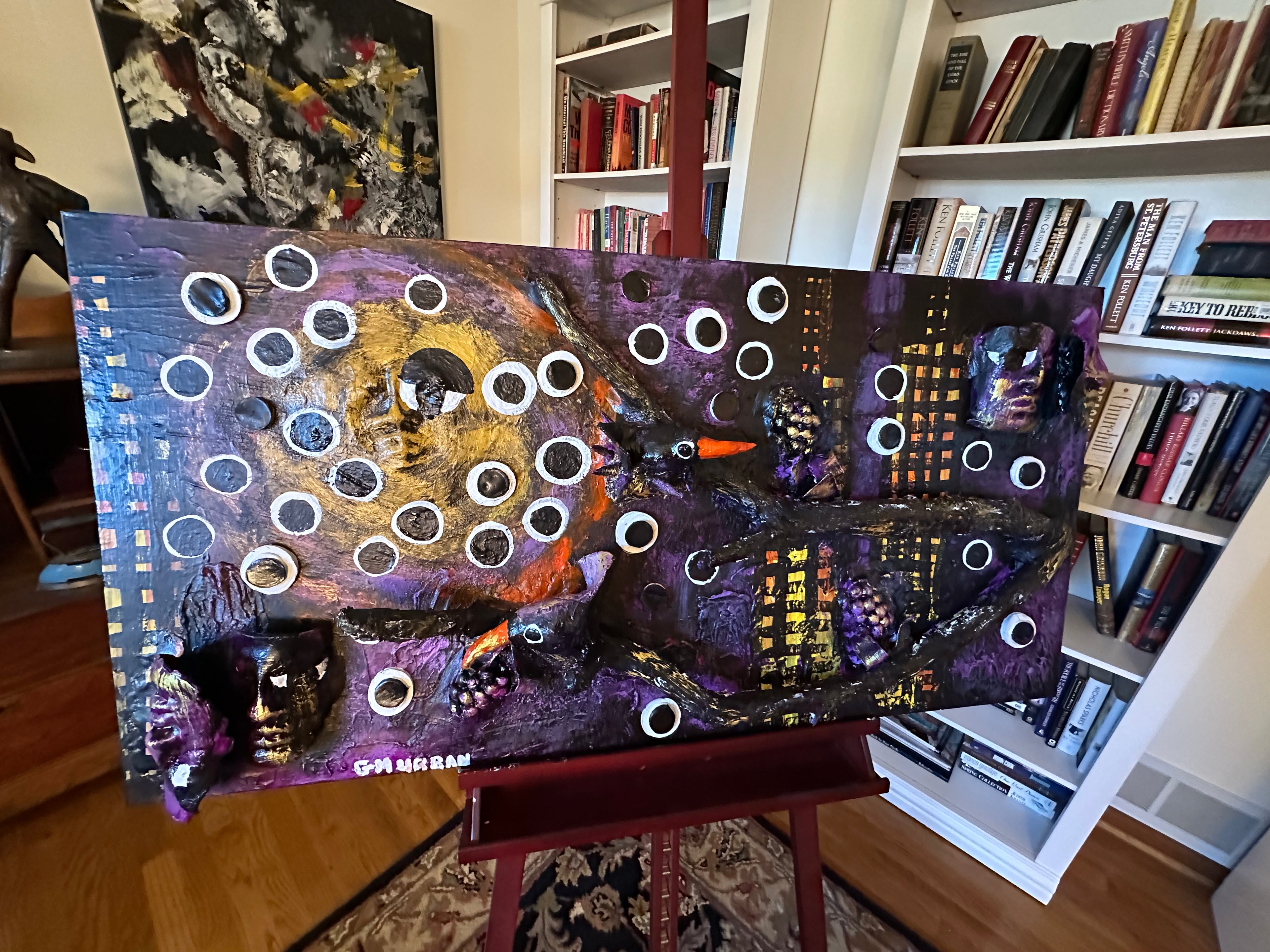 Blackwood Sun — Original Mixed-Media Textured Artwork