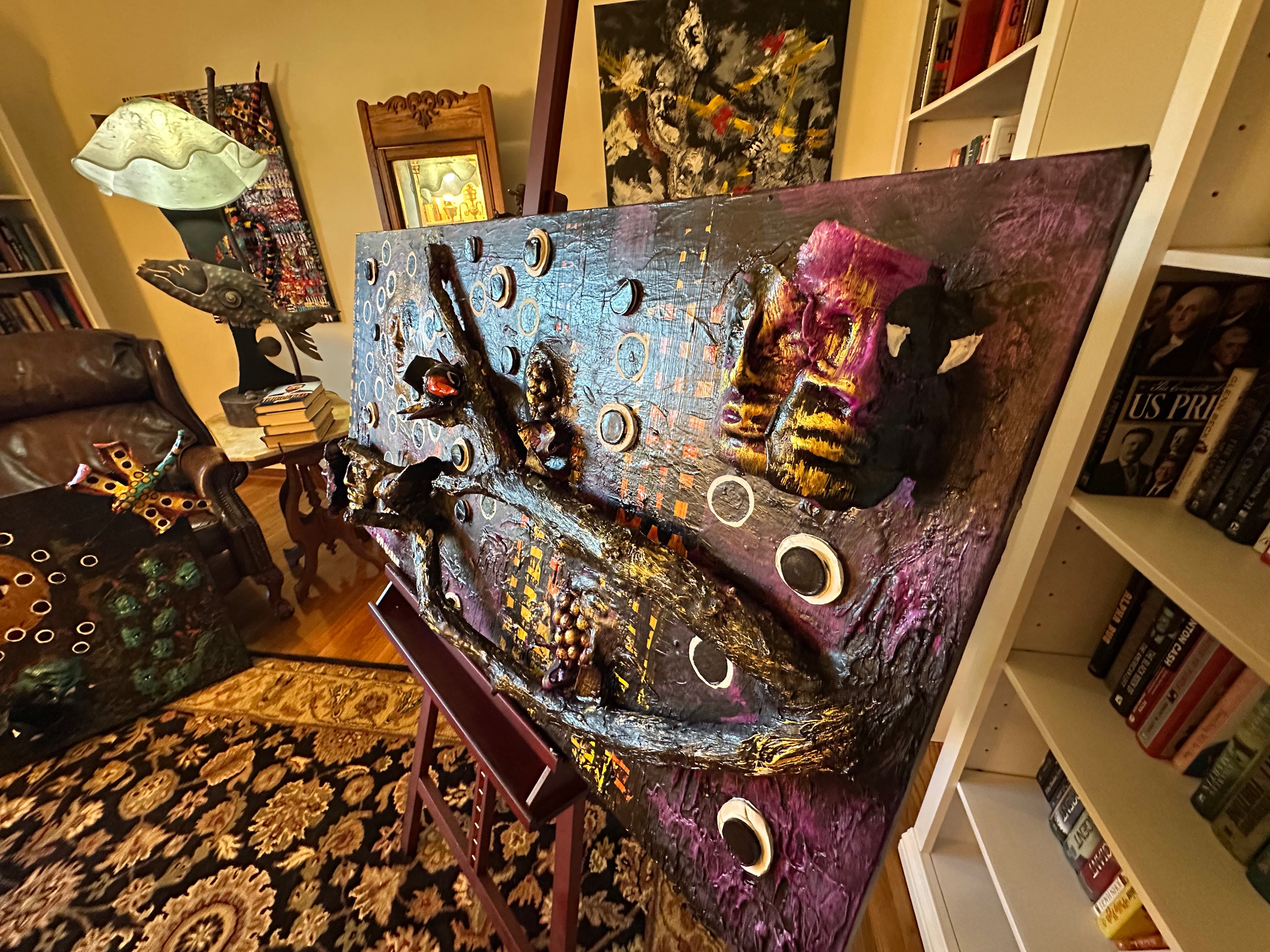 Blackwood Sun — Original Mixed-Media Textured Artwork