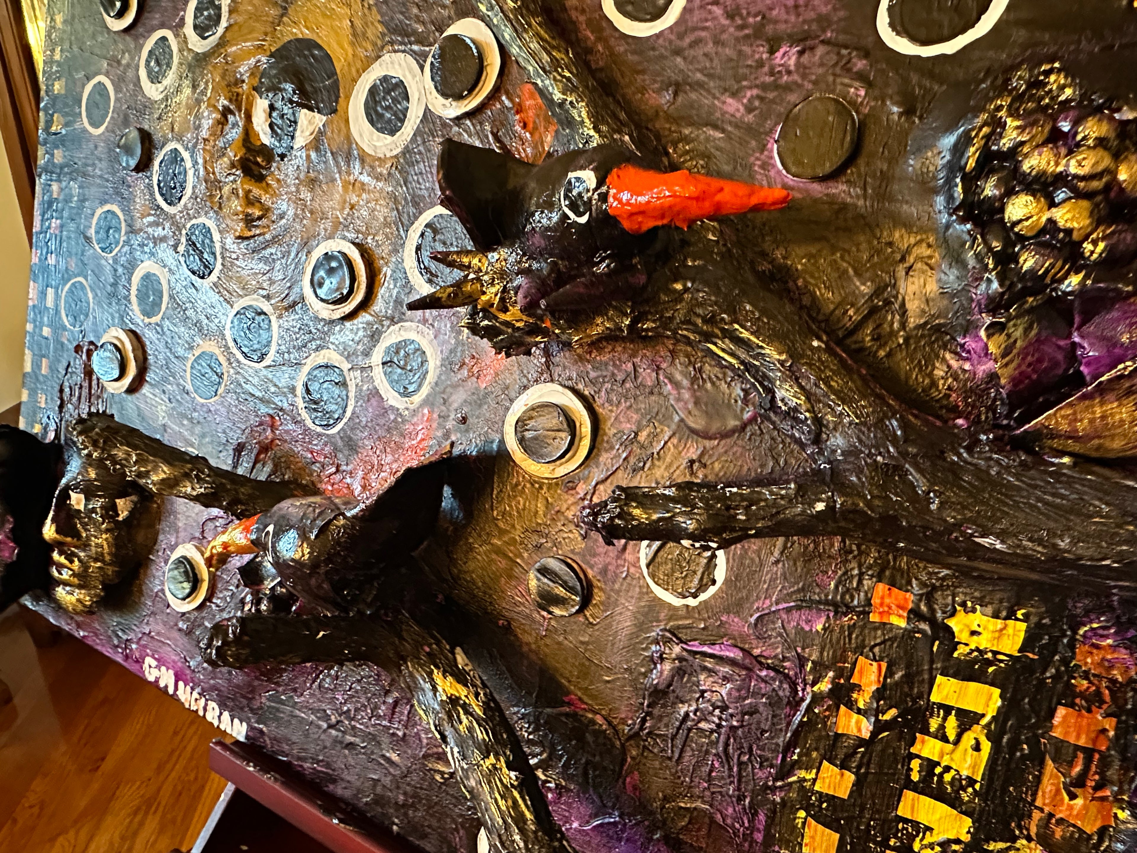 Blackwood Sun — Original Mixed-Media Textured Artwork