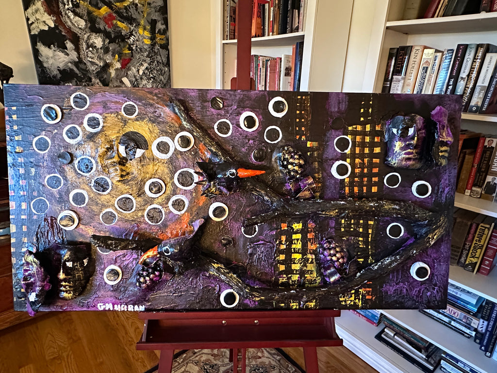 Blackwood Sun — Original Mixed-Media Textured Artwork