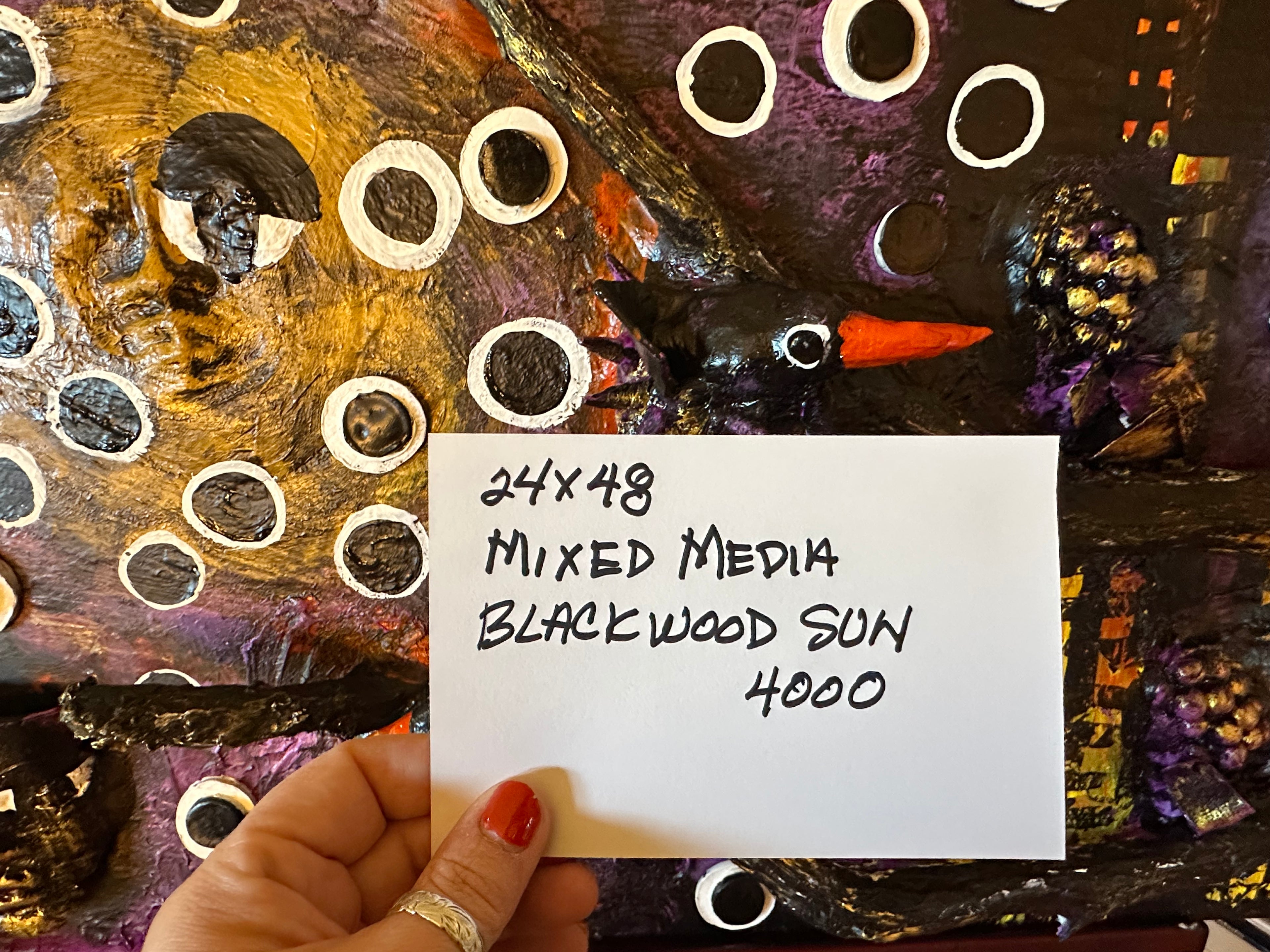 Blackwood Sun — Original Mixed-Media Textured Artwork