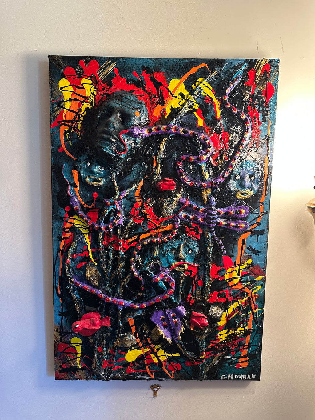 Blackwood Chaos — Original Mixed-Media Sculptural Painting