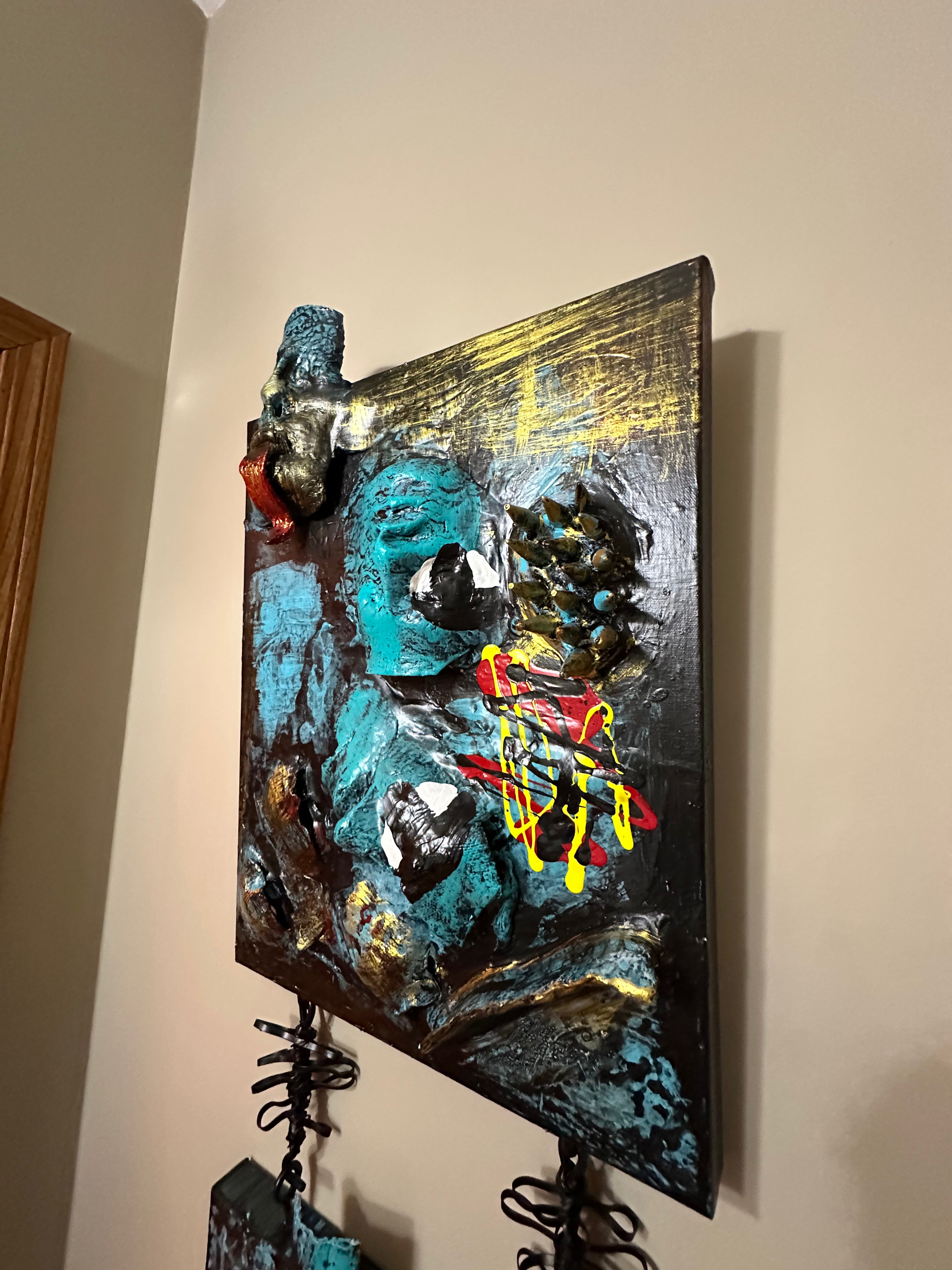 Good & Evil — Original Two-Panel Mixed-Media Sculptural Artwork