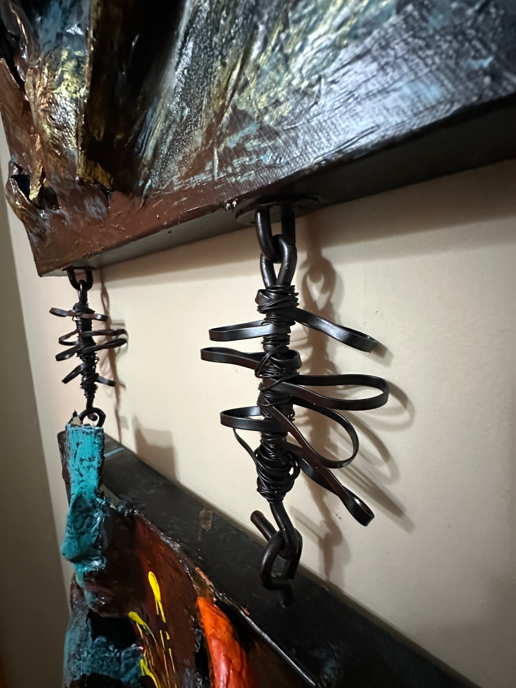 Good & Evil — Original Two-Panel Mixed-Media Sculptural Artwork