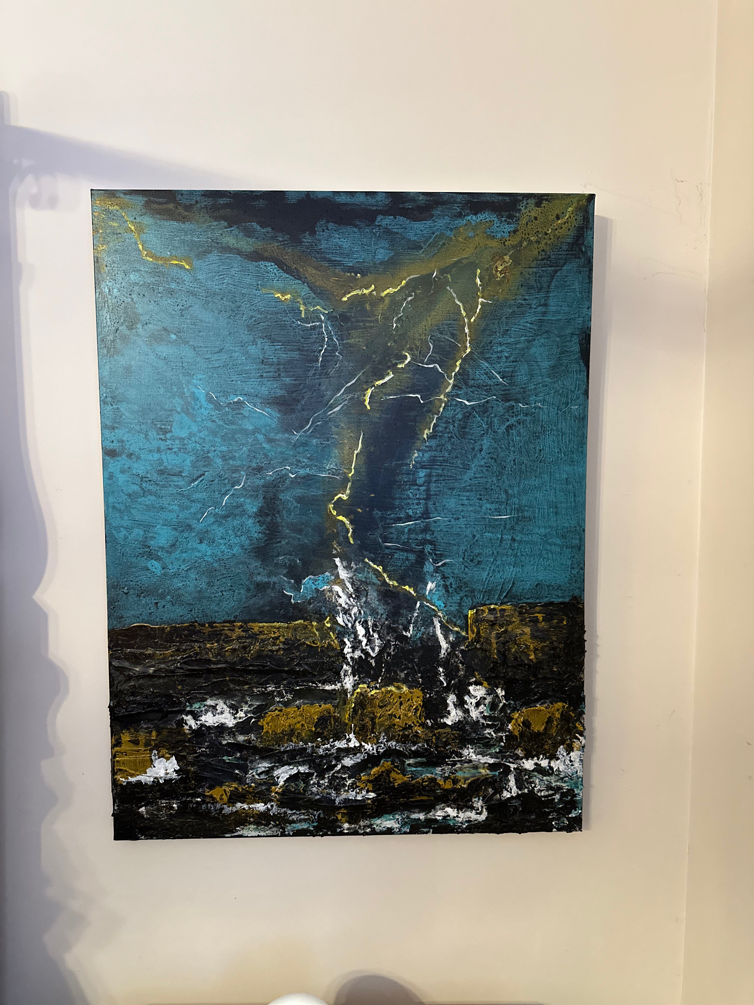 Electric Sky — Original Textured Abstract Seascape