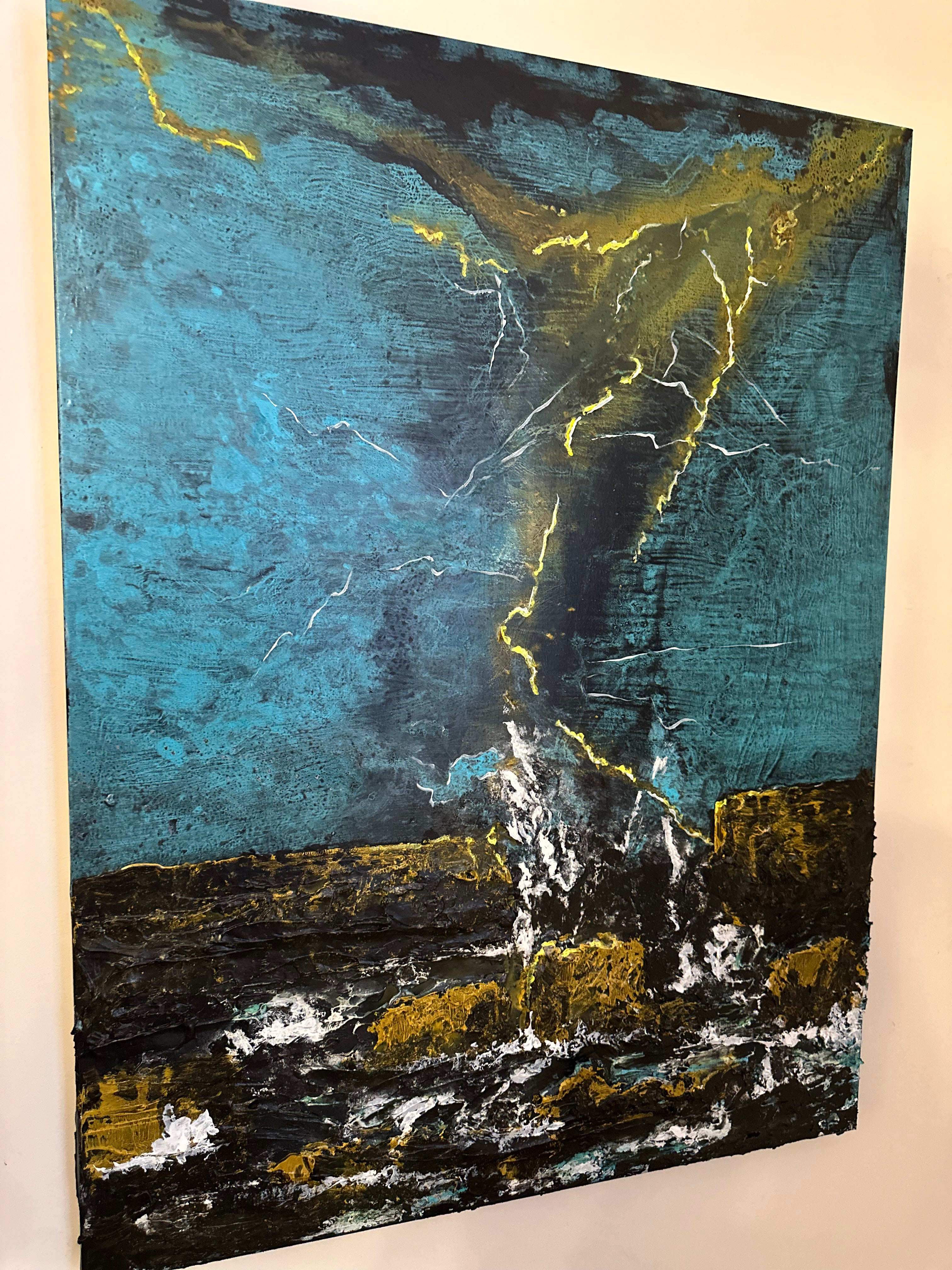 Electric Sky — Original Textured Abstract Seascape