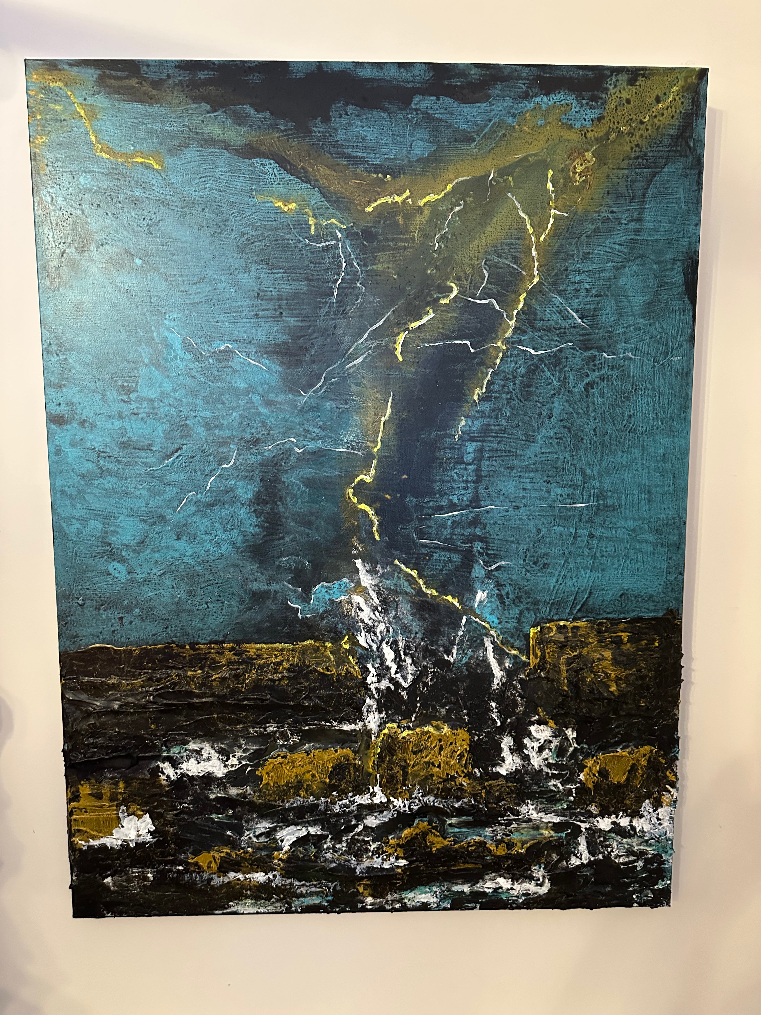 Electric Sky — Original Textured Abstract Seascape