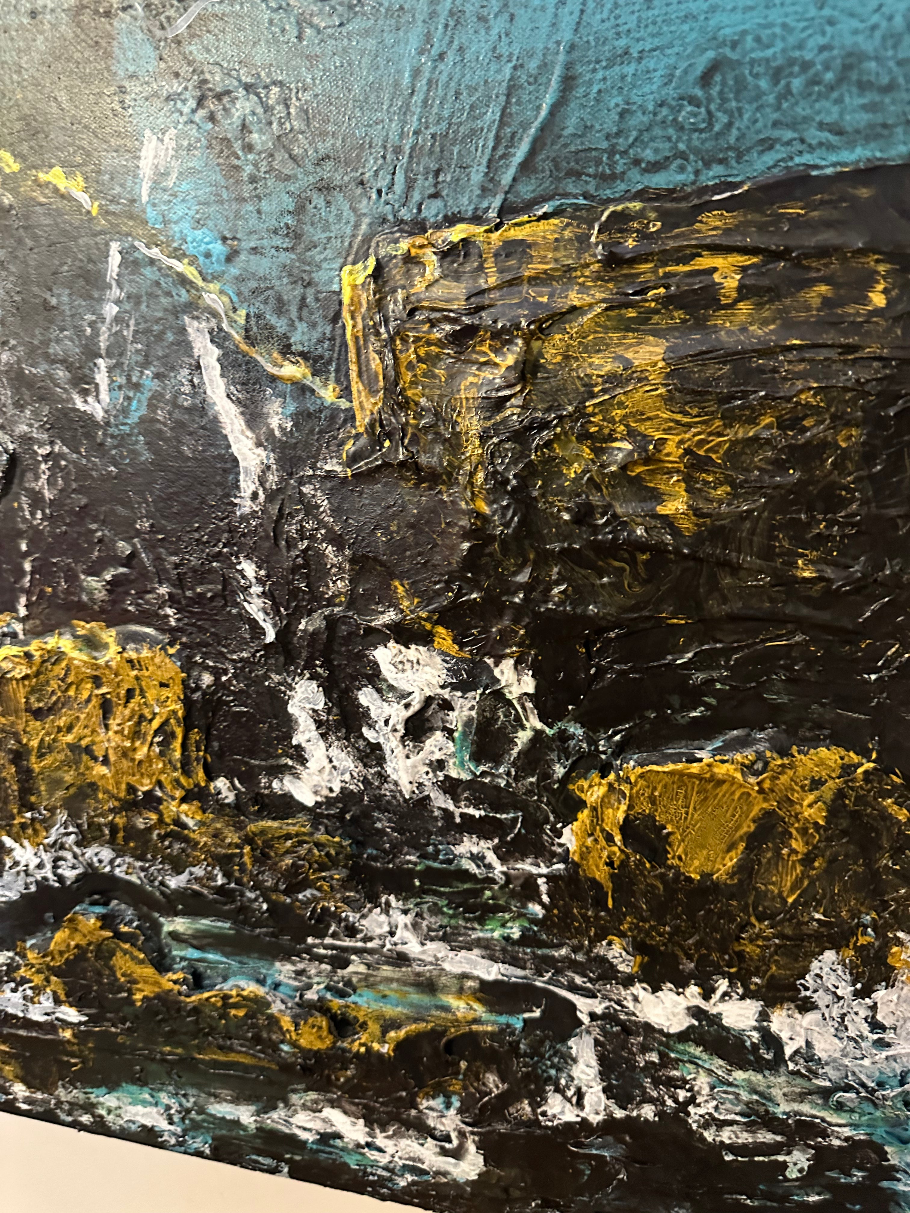 Electric Sky — Original Textured Abstract Seascape