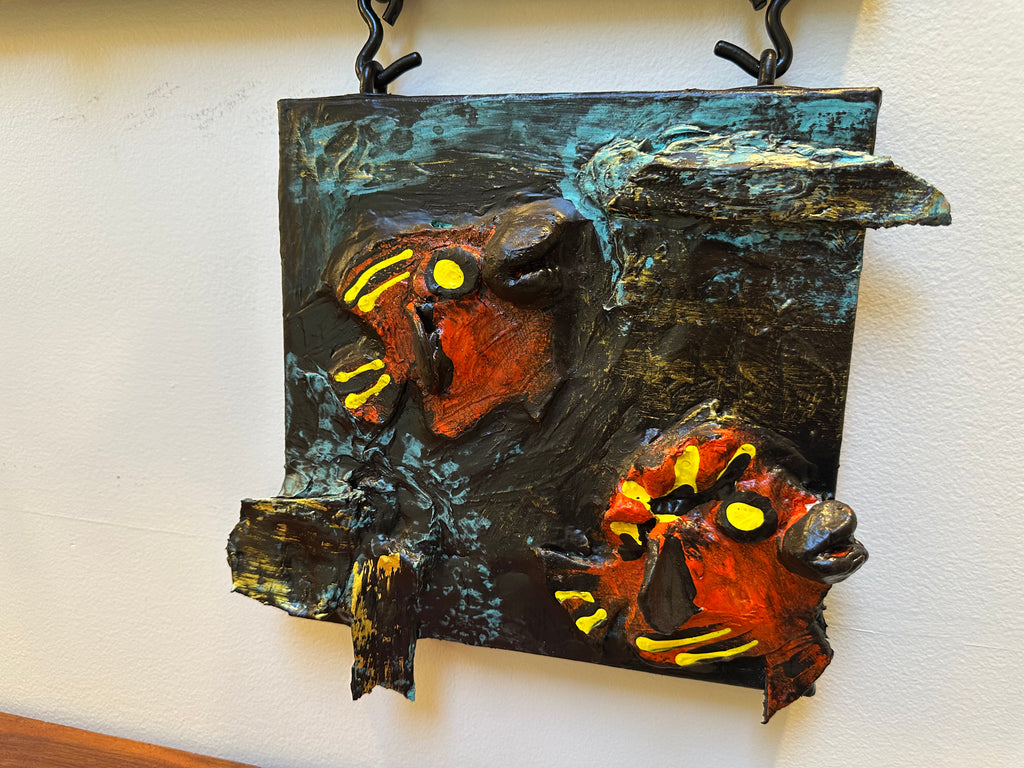 Spirits of the Sea — Original Three-Panel Mixed-Media Sculptural Artwork