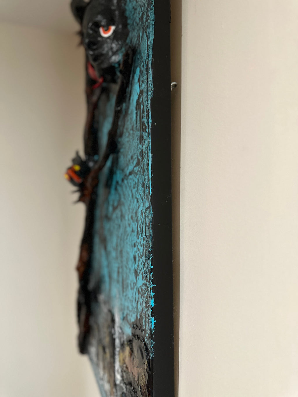 Turquoise Sea — Original Mixed-Media Sculptural Seascape