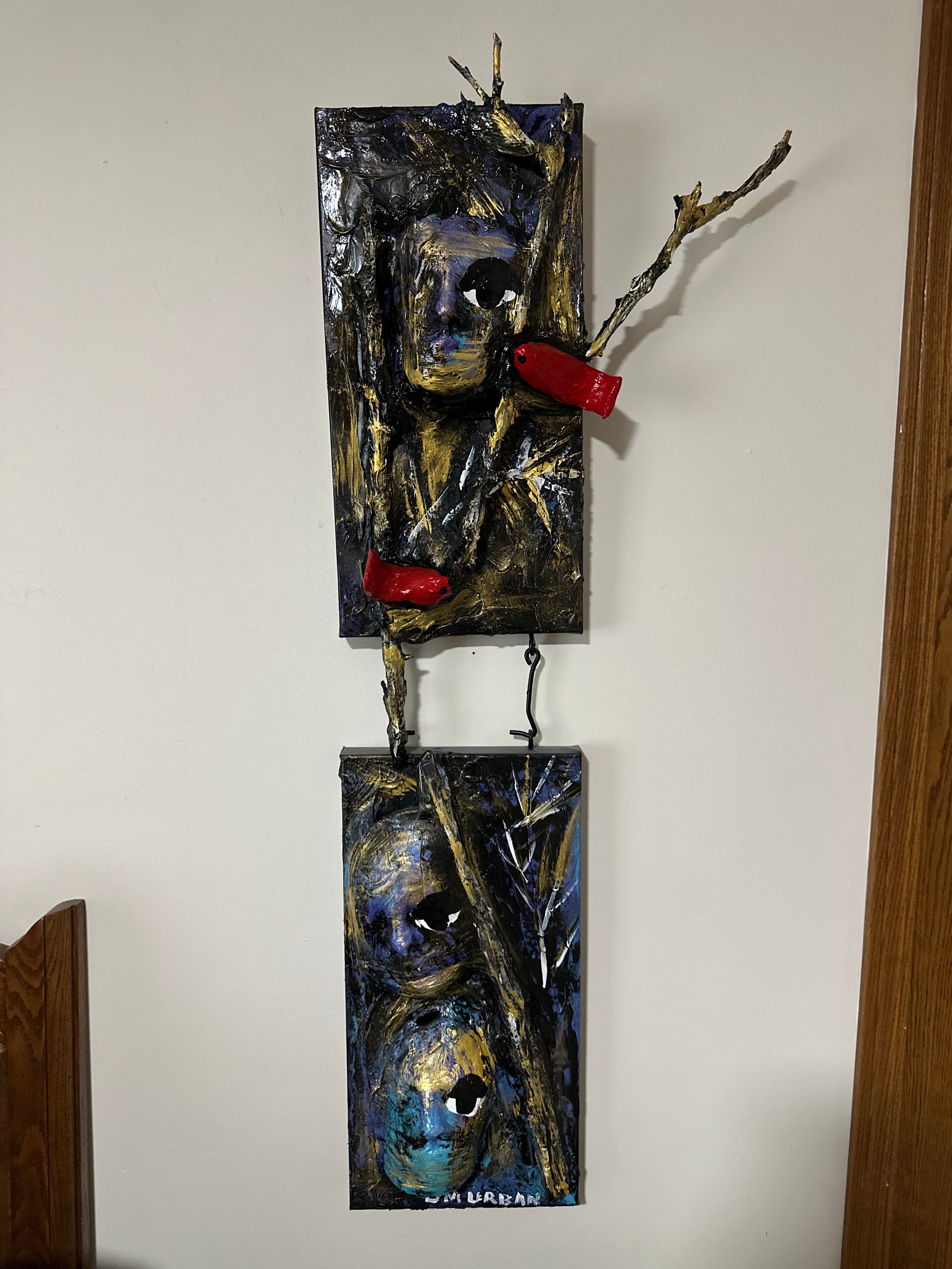 3 Spirit Guides — Original Mixed-Media 3D Artwork
