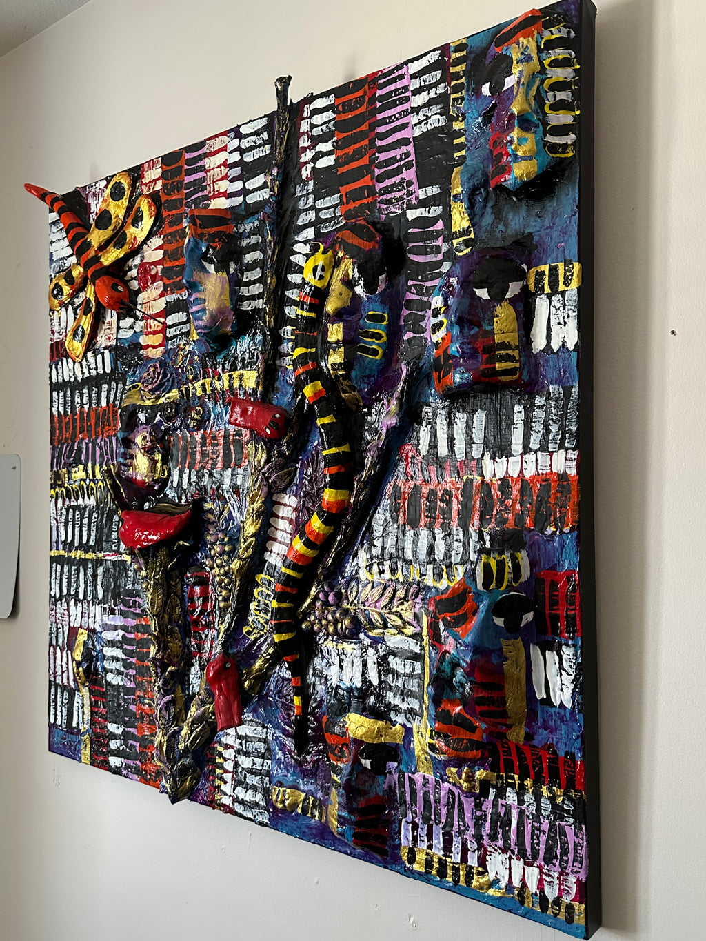 Wispering Dragonfly — Original Mixed-Media Textured Painting