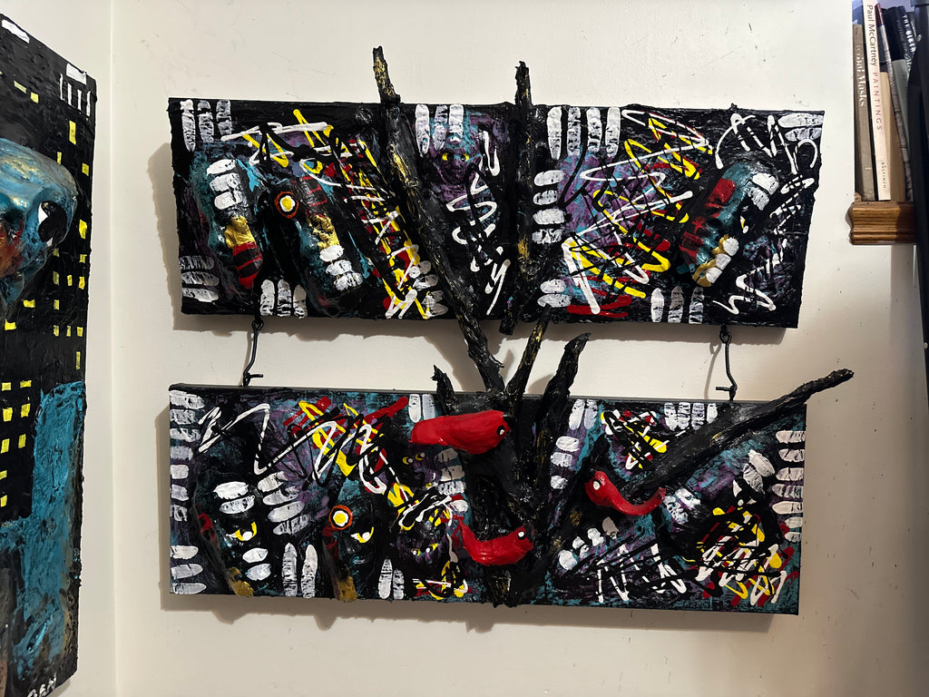 Scottish Dance — Original 3D Mixed-Media Painting