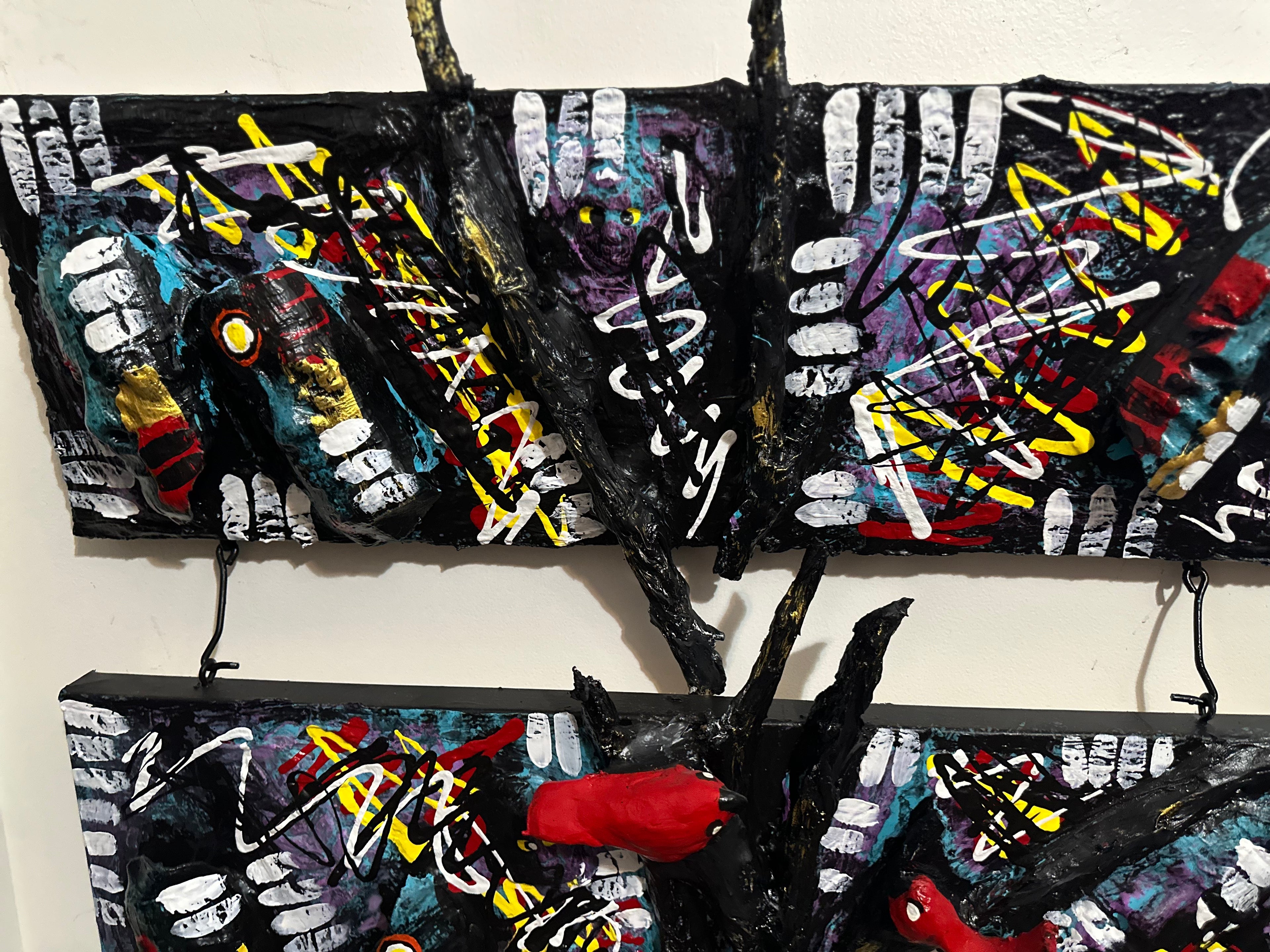 Scottish Dance — Original 3D Mixed-Media Painting