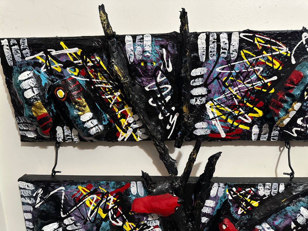 Scottish Dance — Original 3D Mixed-Media Painting