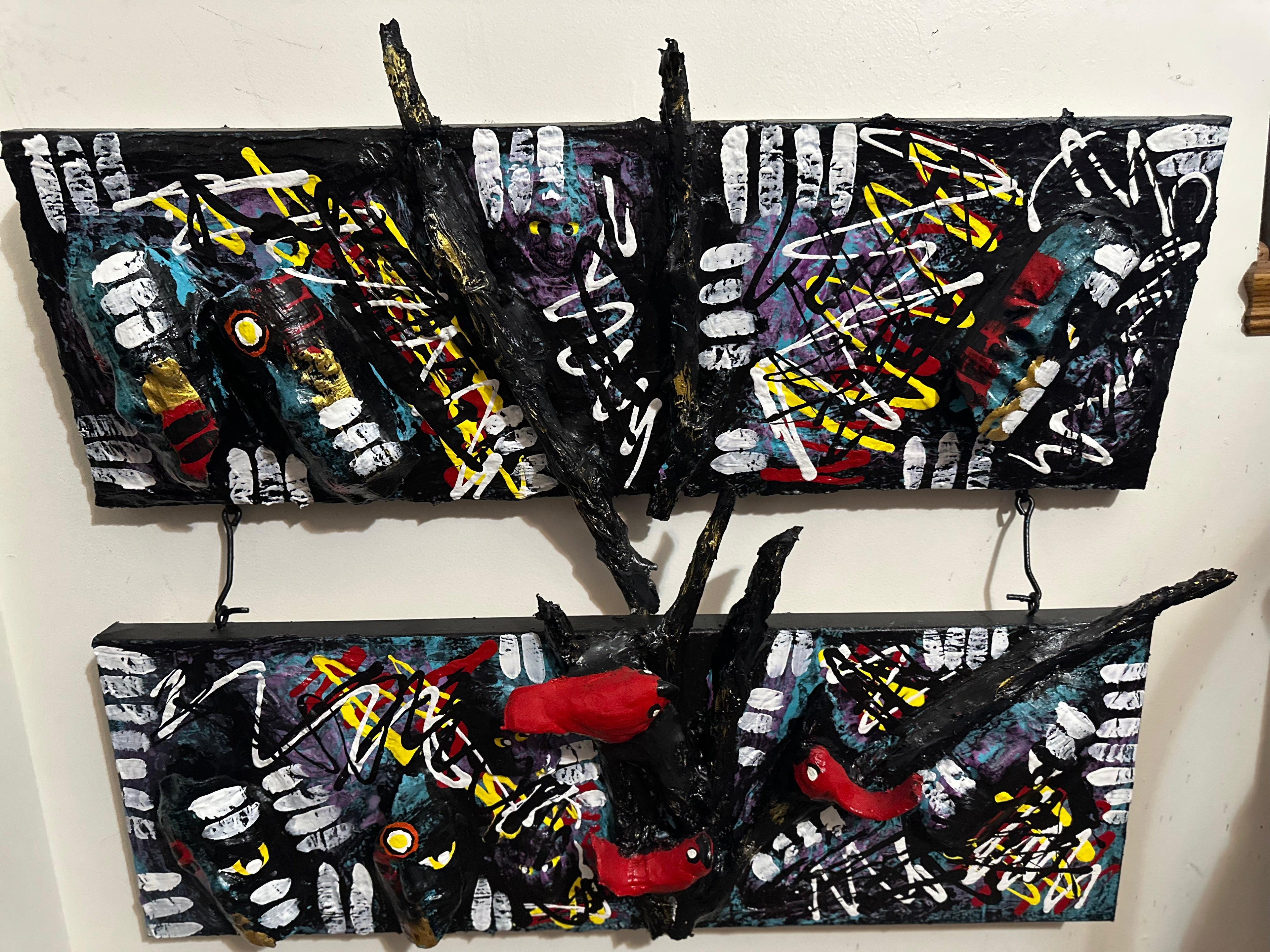 Scottish Dance — Original 3D Mixed-Media Painting