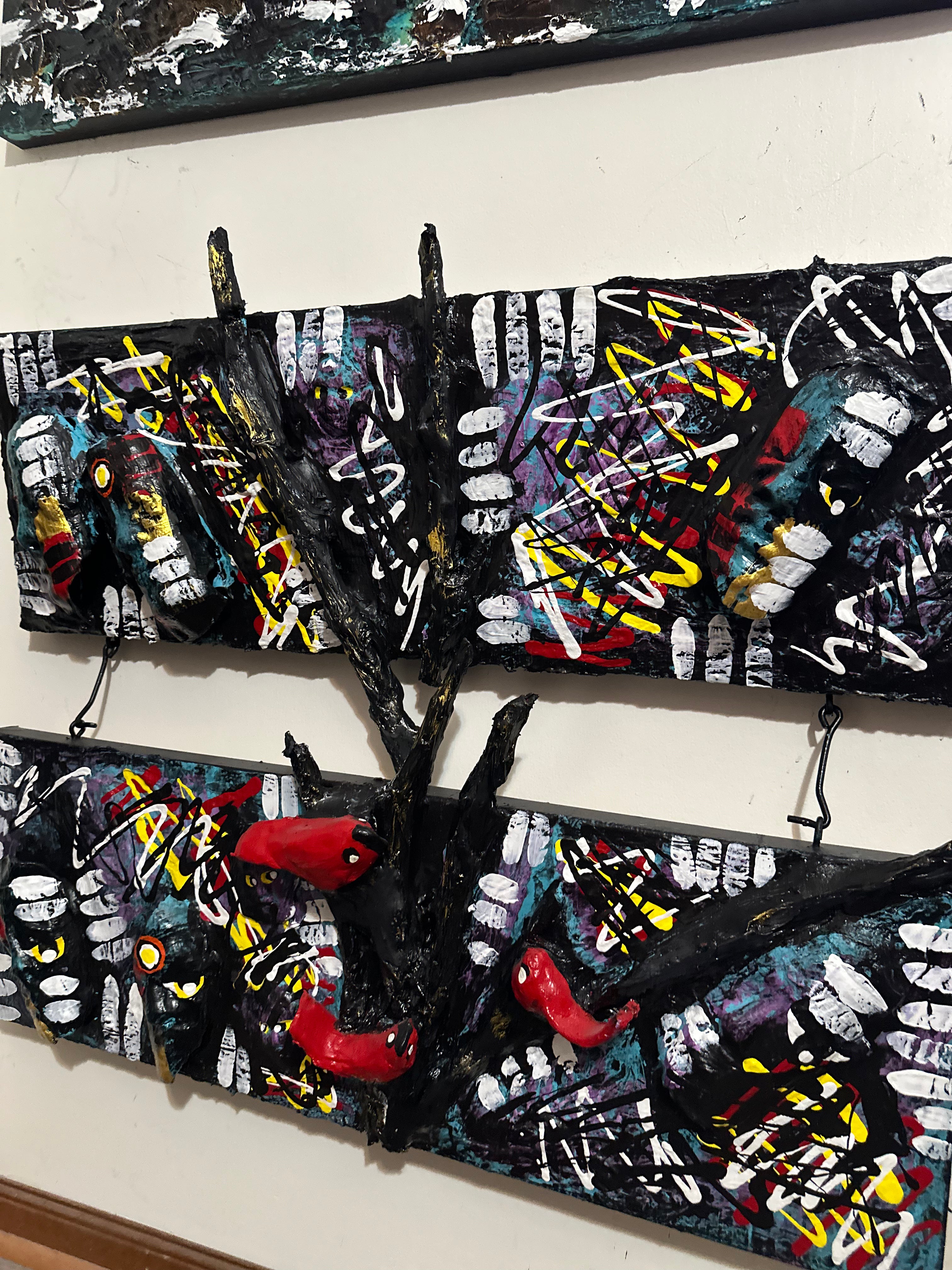 Scottish Dance — Original 3D Mixed-Media Painting