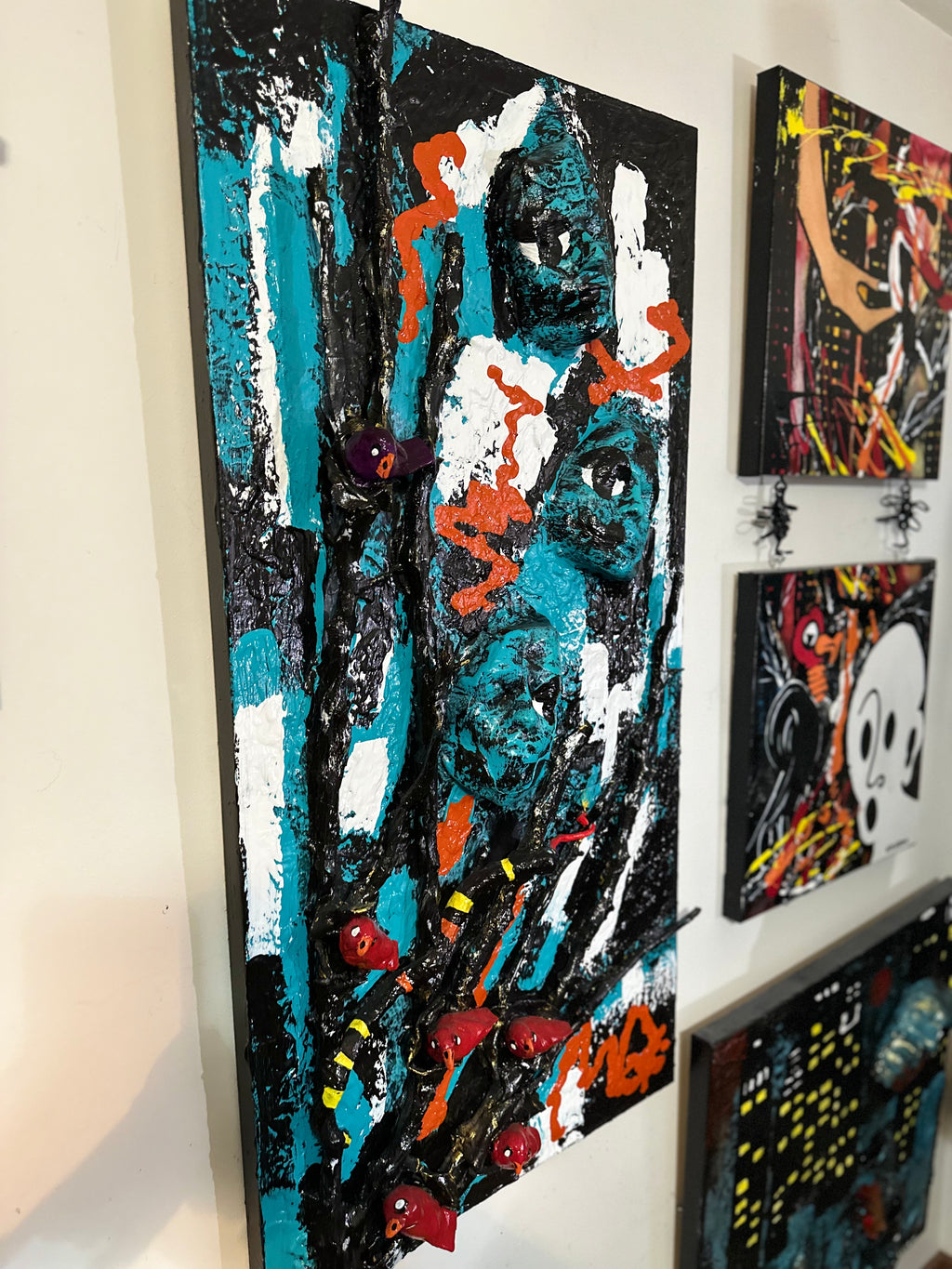 Purple Bird — Original Mixed-Media Textured Artwork  by Geri Urban | Boujee Art