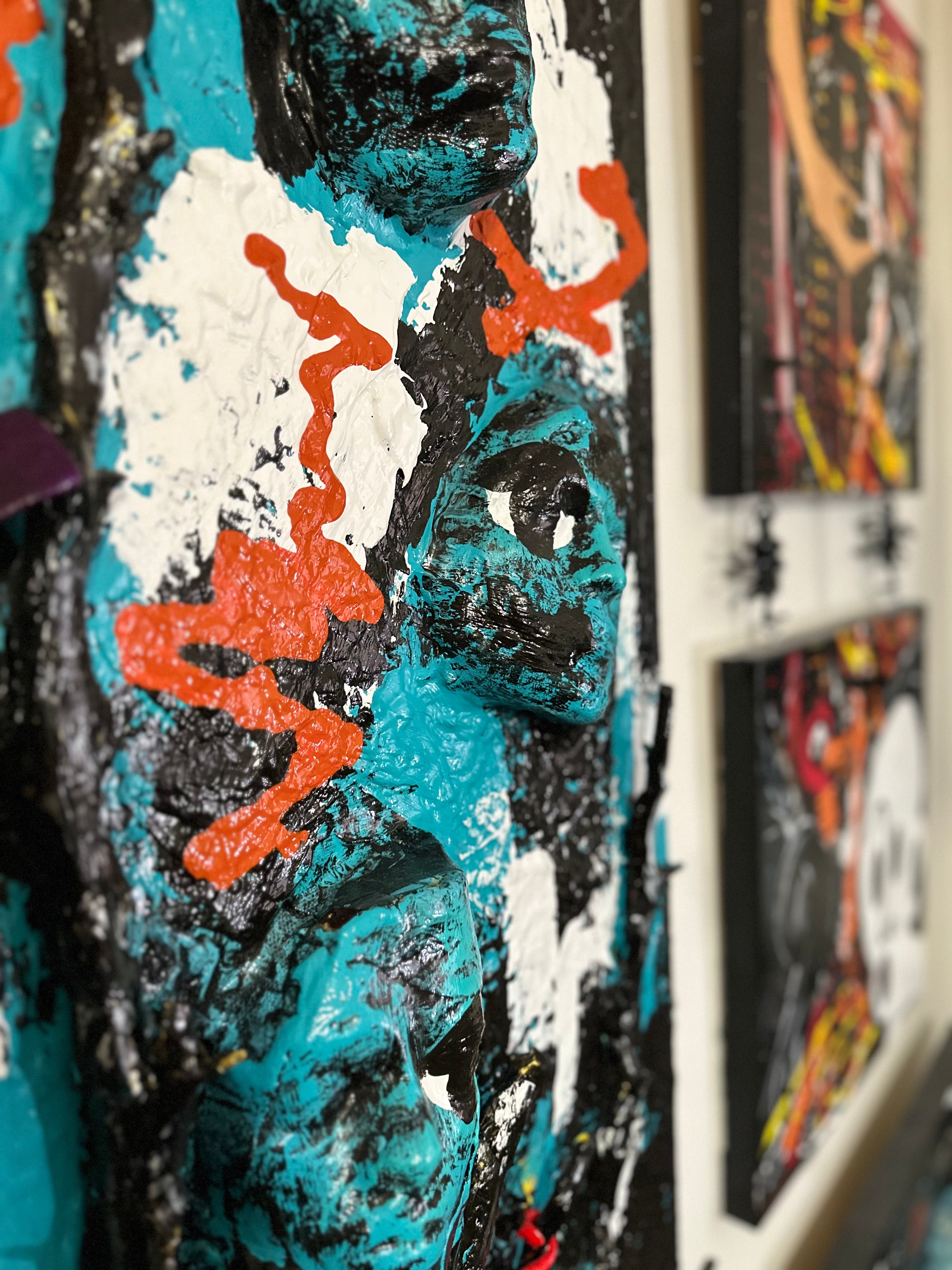 Purple Bird — Original Mixed-Media Textured Artwork  by Geri Urban | Boujee Art