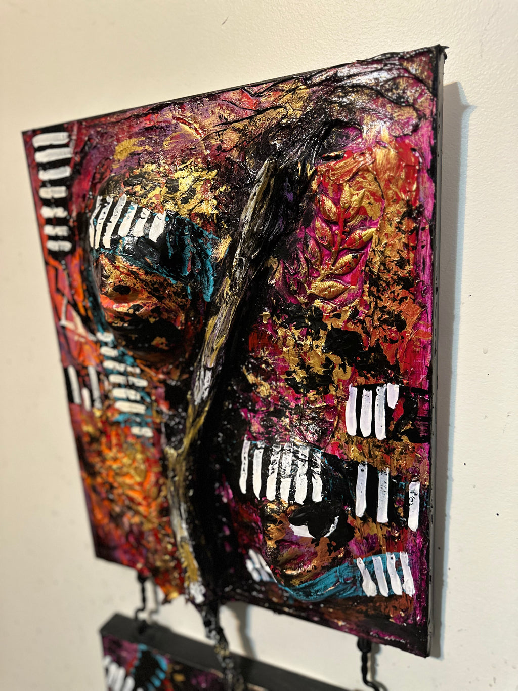 Roses — Original Textured Mixed-Media Painting