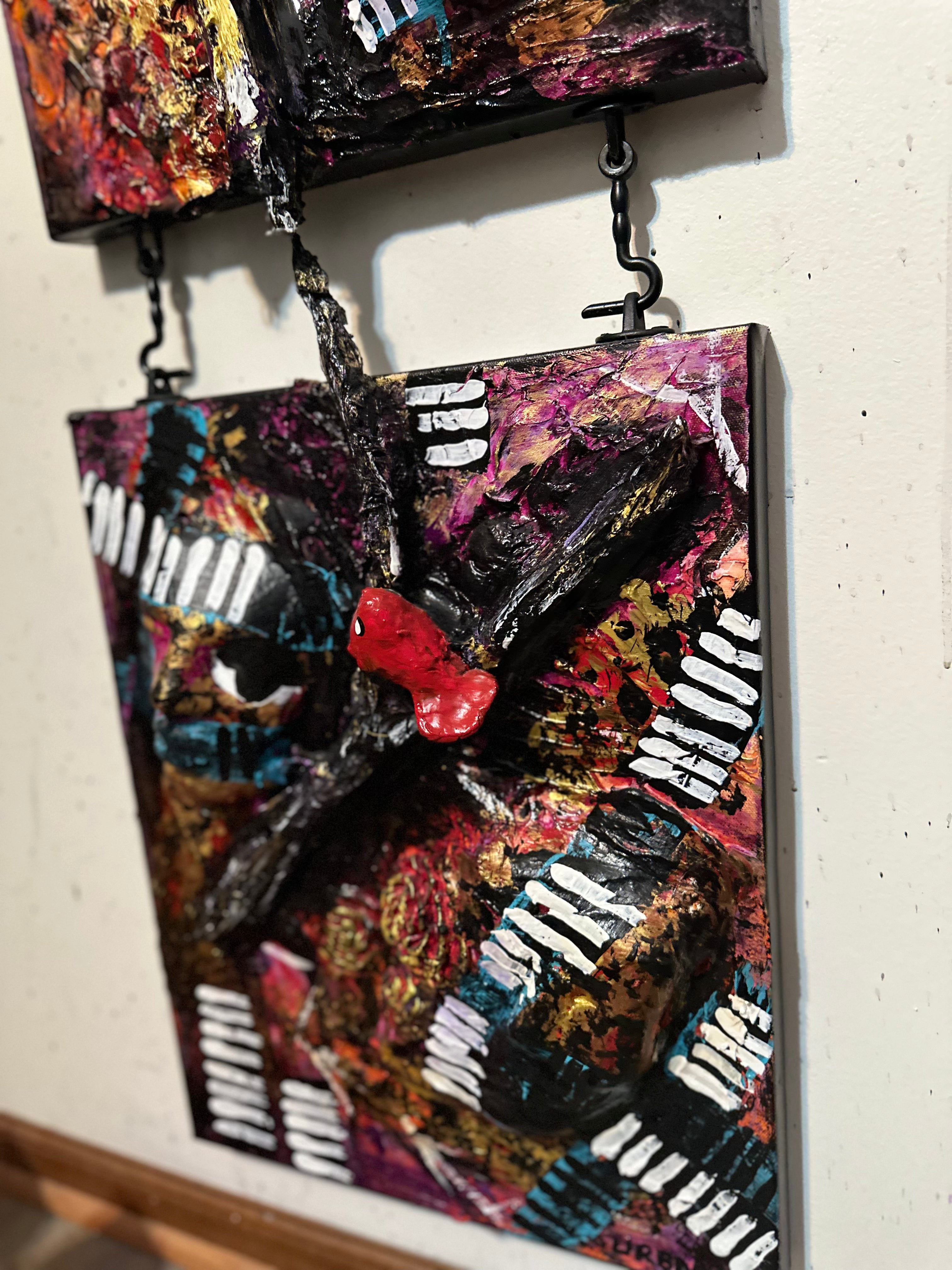 Roses — Original Textured Mixed-Media Painting