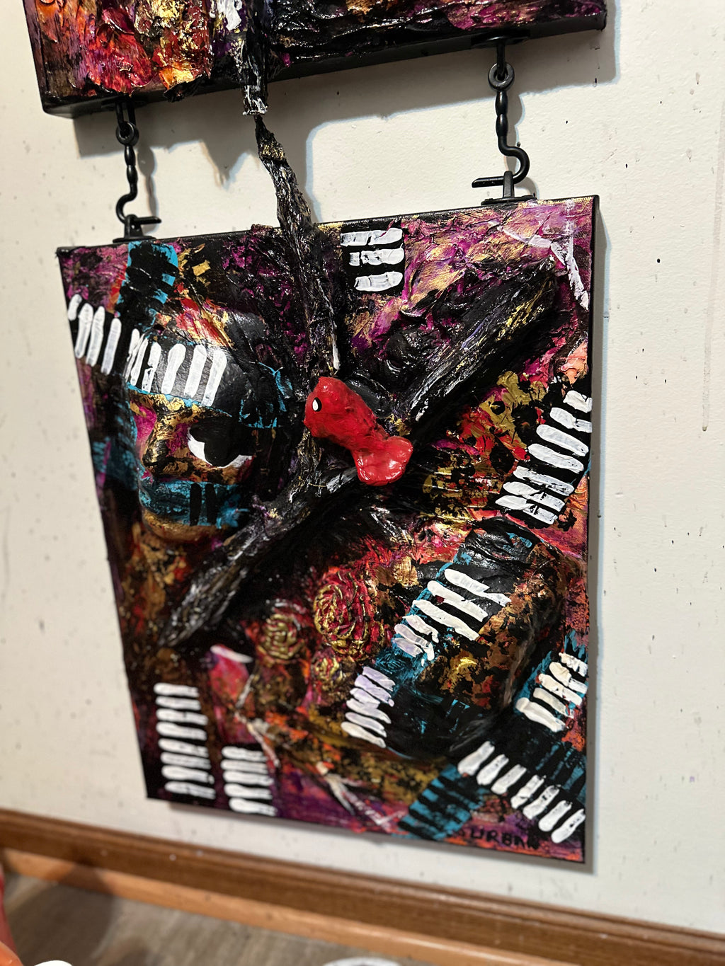 Roses — Original Textured Mixed-Media Painting