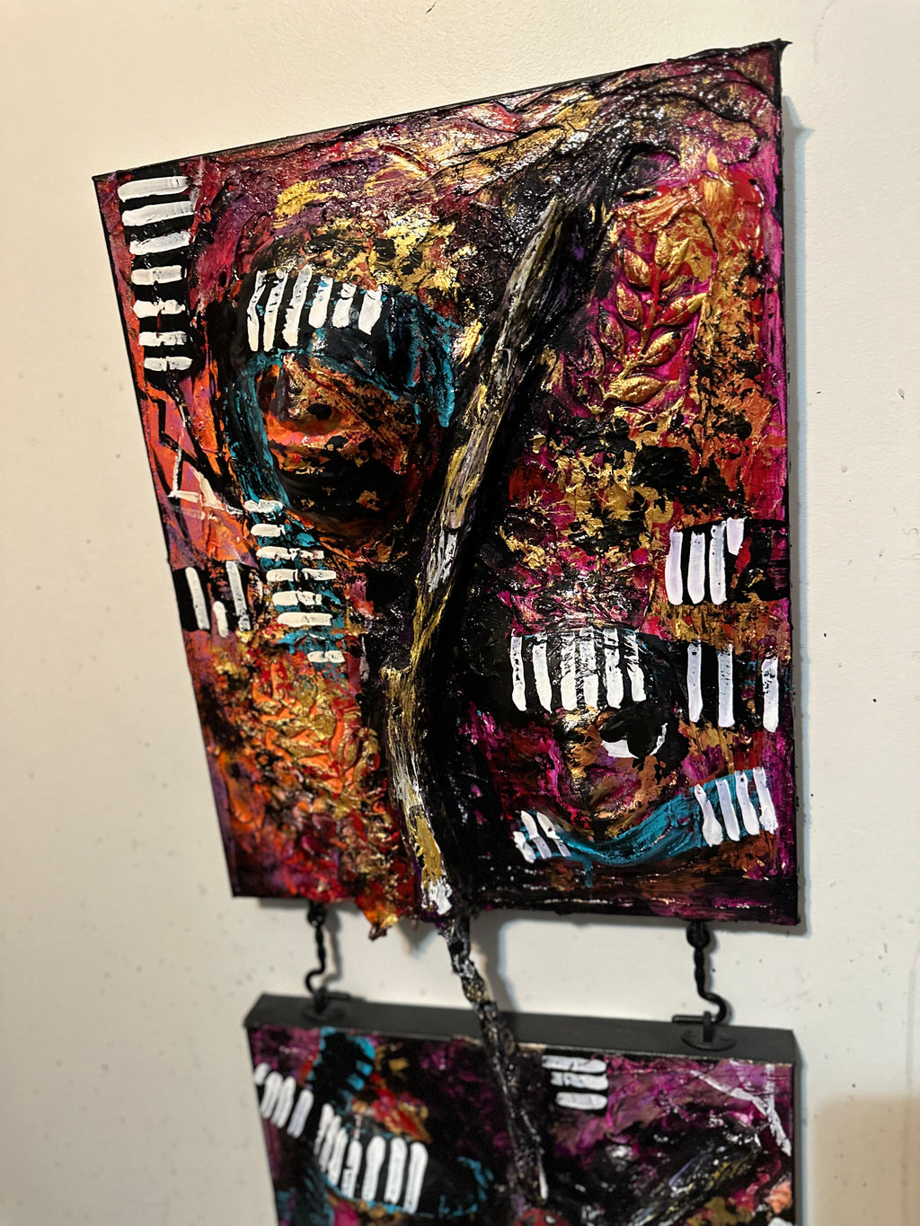 Roses — Original Textured Mixed-Media Painting