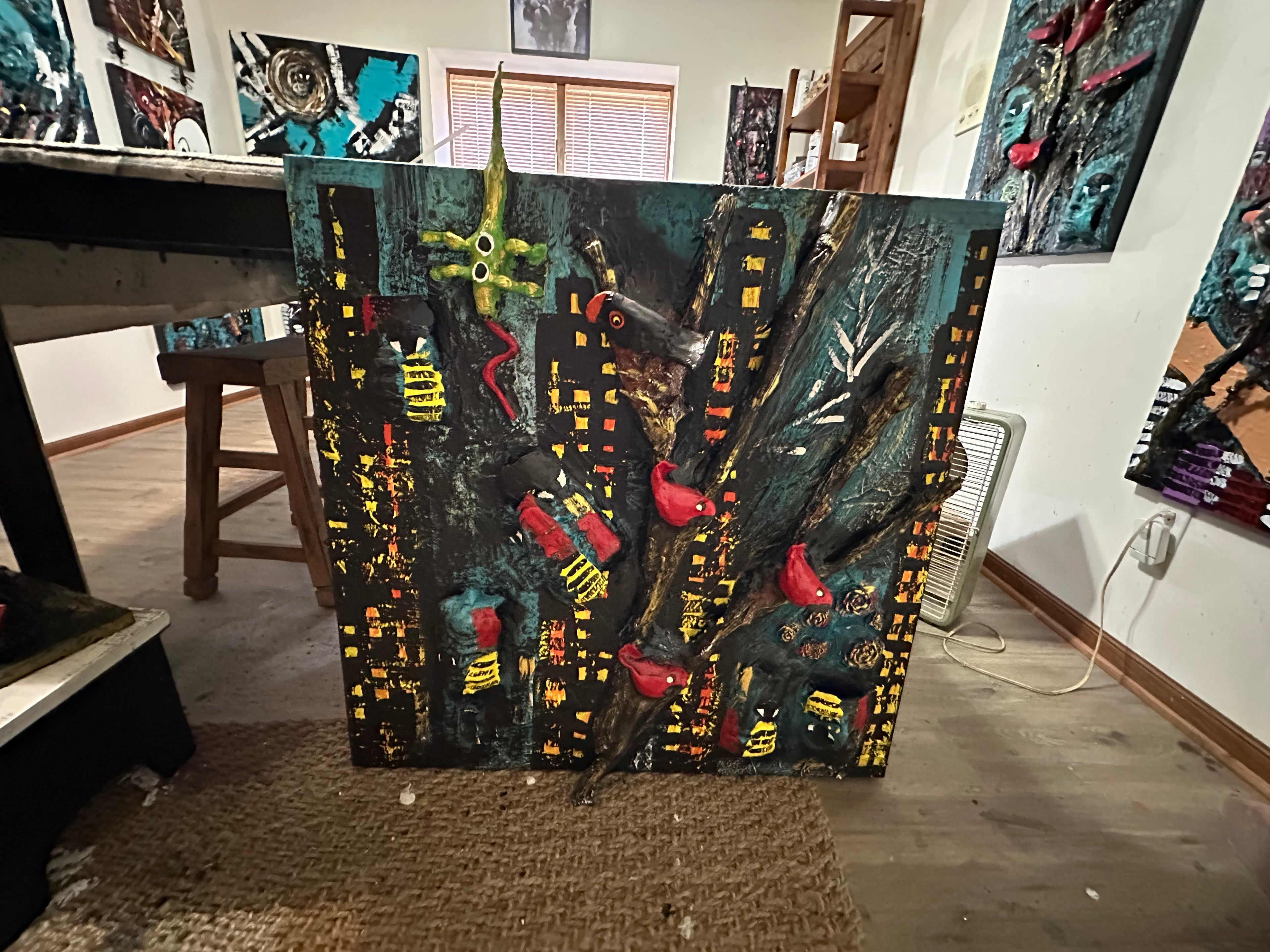 Blackwood Lights — Original 3D Mixed-Media Masterpiece