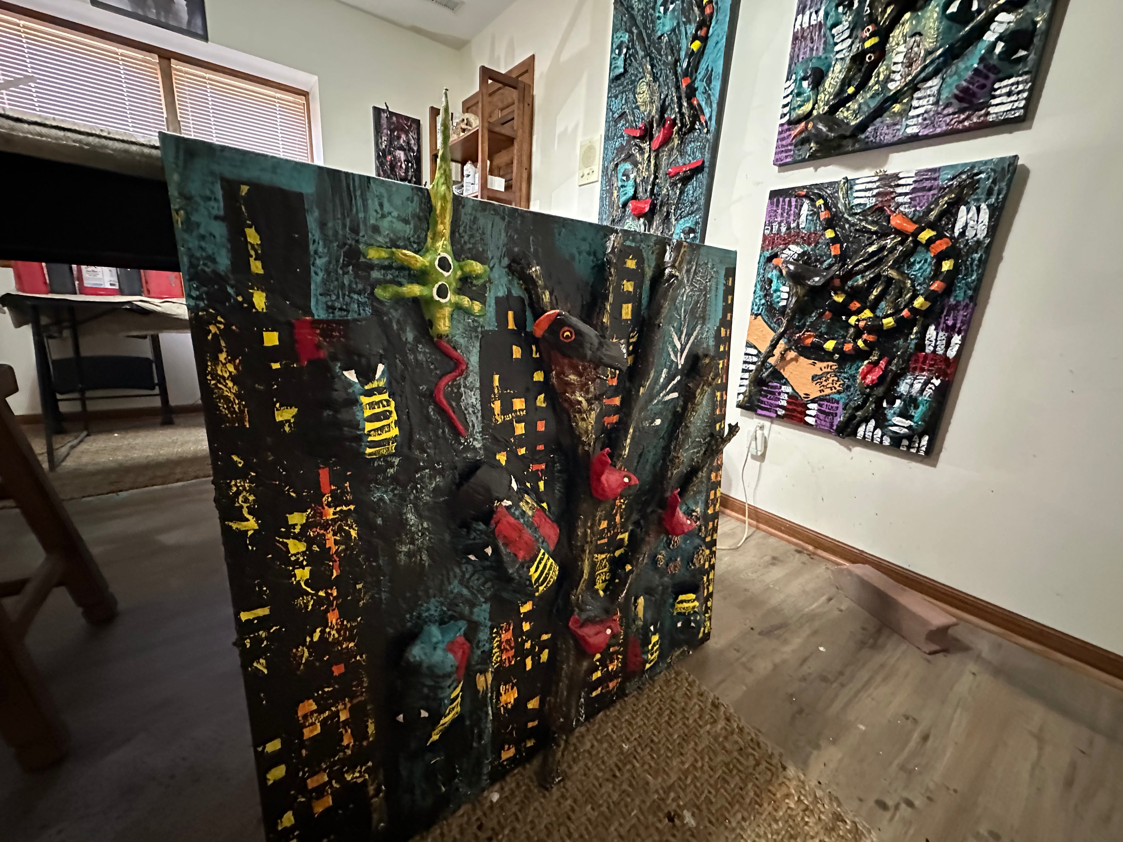 Blackwood Lights — Original 3D Mixed-Media Masterpiece