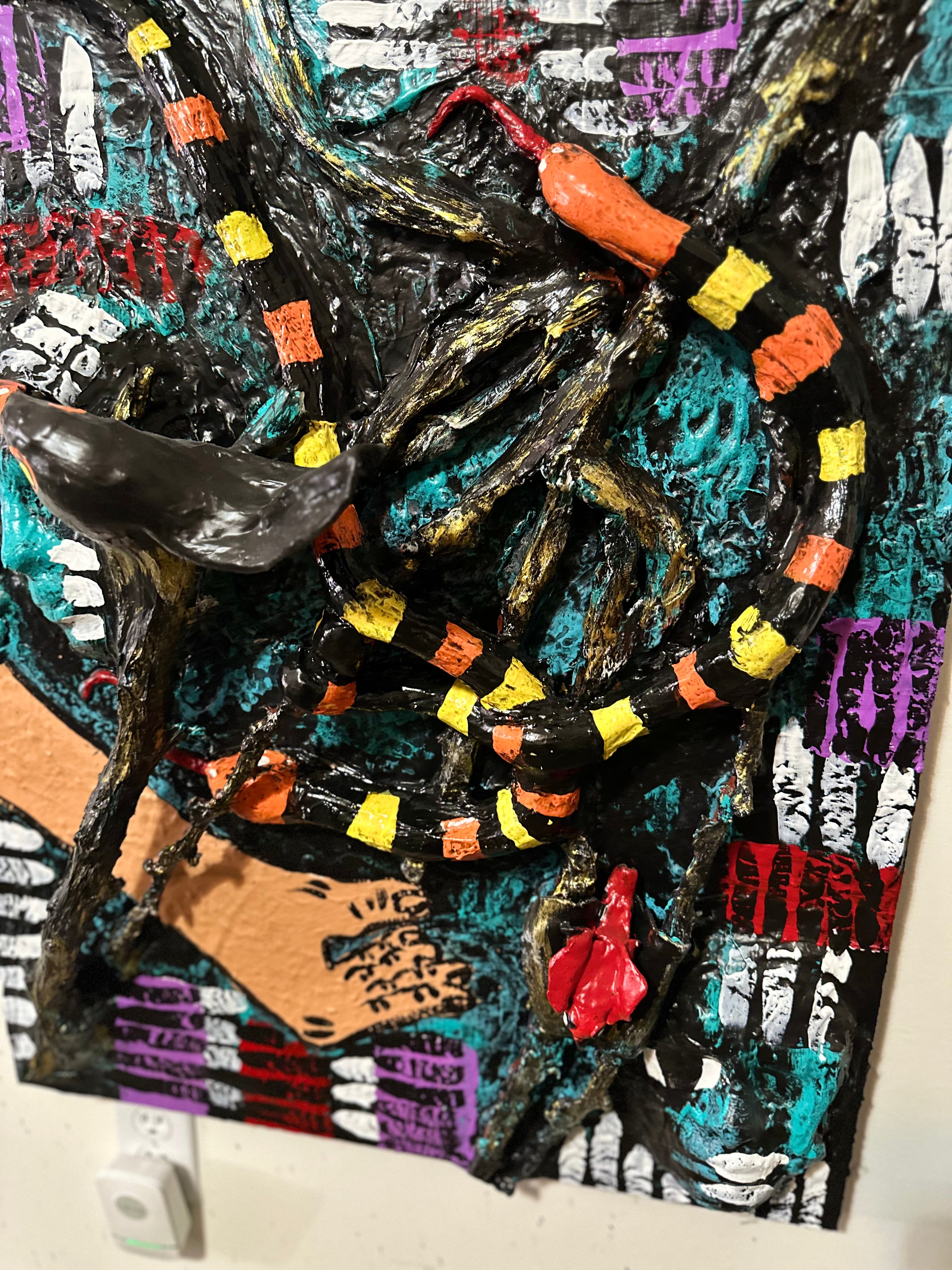 The Hailo of God #2 — Original 3D Mixed-Media Painting