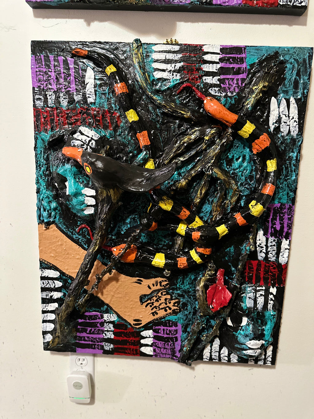 The Hailo of God #2 — Original 3D Mixed-Media Painting