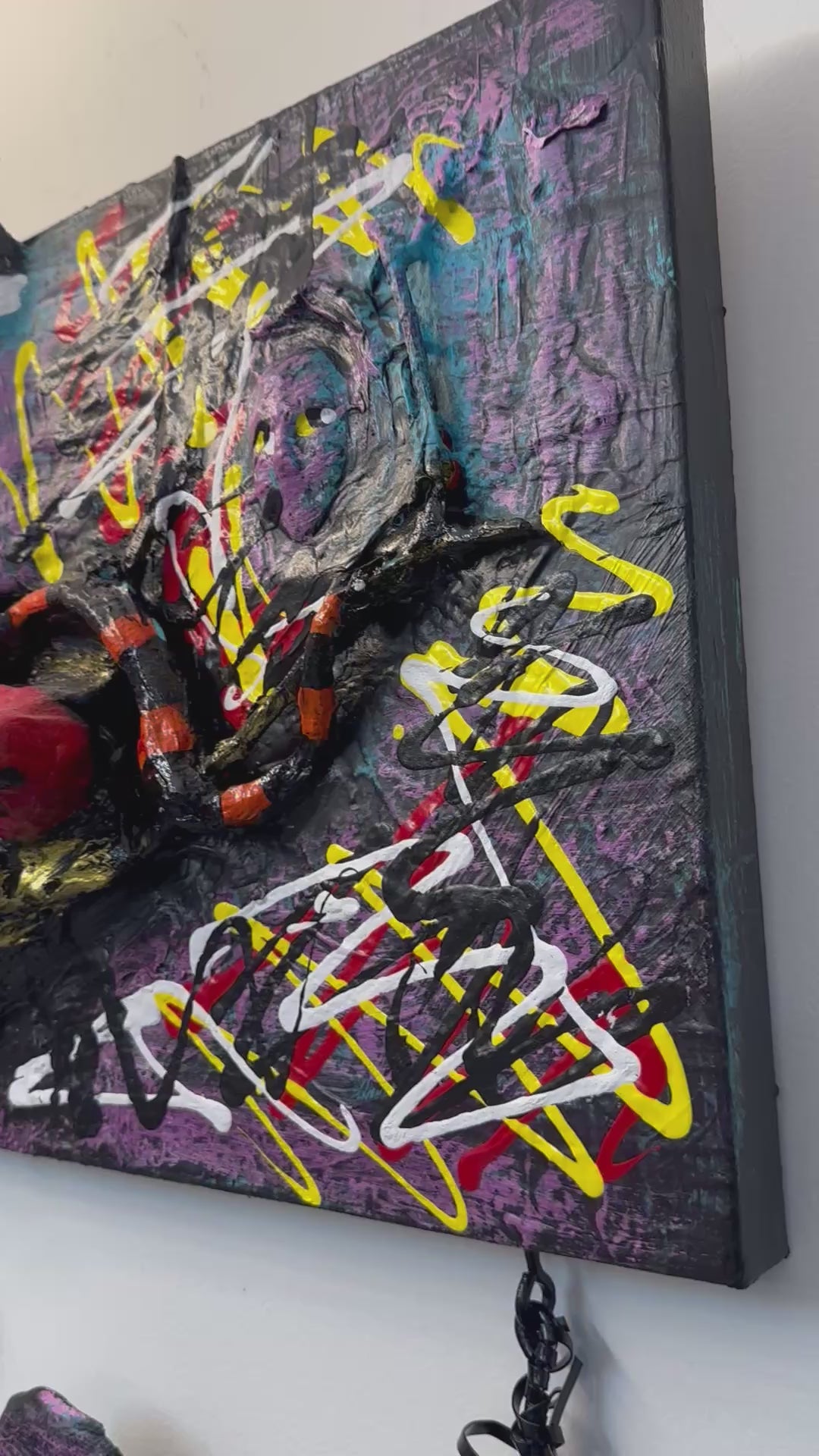 Yellow Eyes — Original Two-Panel Mixed-Media Sculptural Artwork