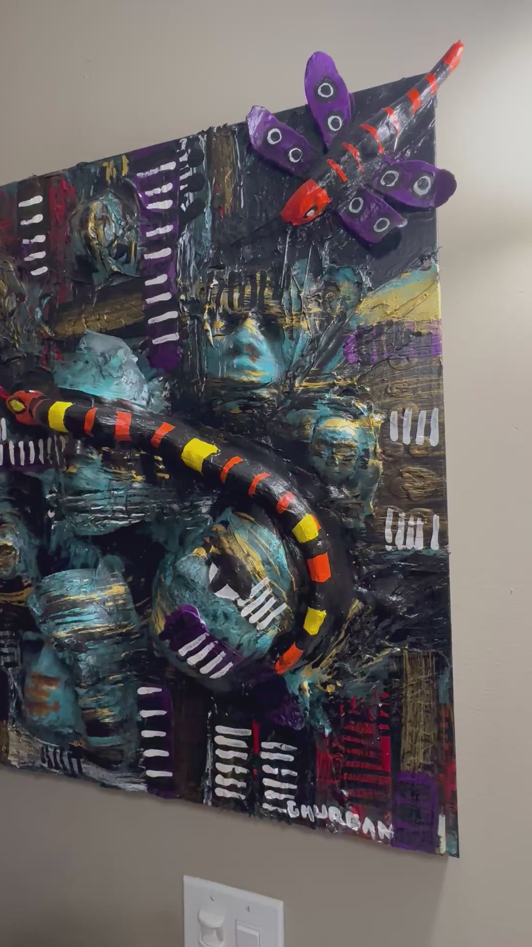 Dragon Fly — Original Mixed-Media Sculptural Artwork